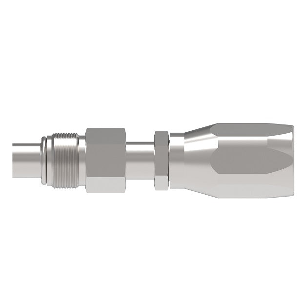 FC7646-1010S Aeroquip by Danfoss | A/C Refrigeration Reusable Hose Fitting Short Pilot | -10 Male Tube-O x -10 Reusable Hose End | Carbon Steel