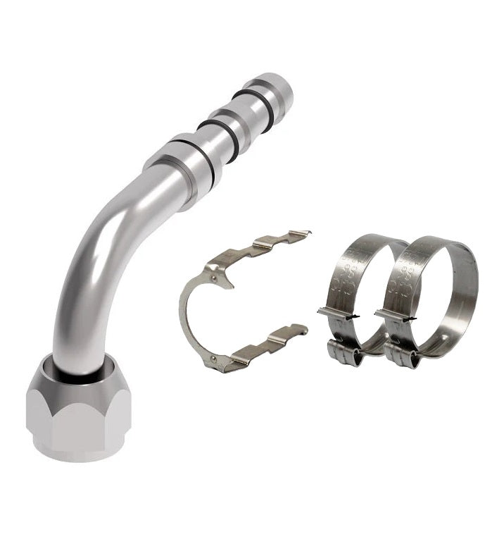 FF14190 Aeroquip by Danfoss | EZ Clip System Fitting Kit | Includes FJ5985-0810S Female O-Ring Short Pilot 90° Elbow Fitting with FF14173 Clip & Cage Kit