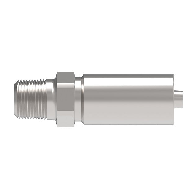 FC5805-0606-259 Aeroquip by Danfoss | Thermoplastic Hose Crimp Fitting | -06 Male NPTF x -06 Hose Barb | Stainless Steel