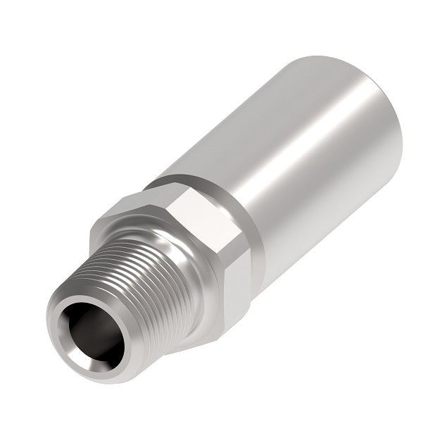 FC5805-0808S Aeroquip by Danfoss | Thermoplastic Hose Crimp Fitting | -08 Male NPTF x -08 Hose Barb | Carbon Steel