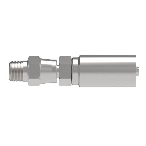 FC5812-0404S Aeroquip by Danfoss | Thermoplastic Hose Crimp Fitting | -04 Male NPTF Swivel x -04 Hose Barb | Carbon Steel