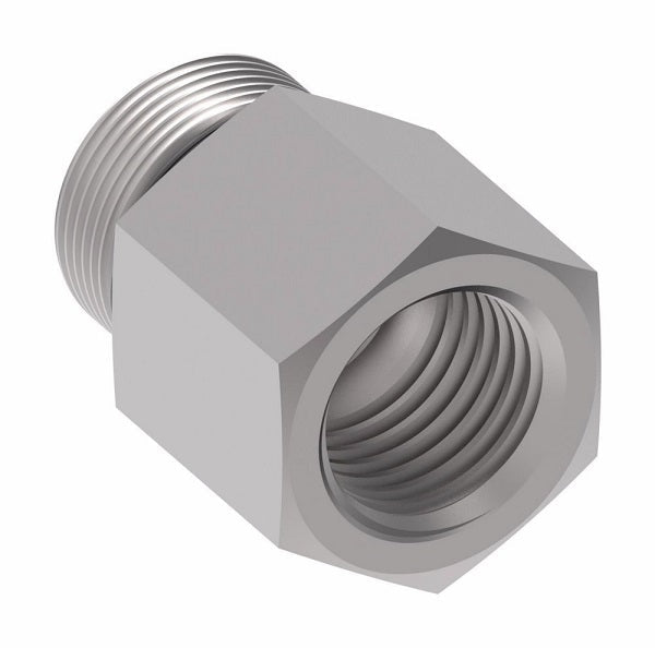 FF1010-0408S Aeroquip by Danfoss | SAE O-Ring Boss (ORB) Reducer Adapter | -04 Male SAE O-Ring Boss x -08 Female SAE O-Ring Boss | Steel