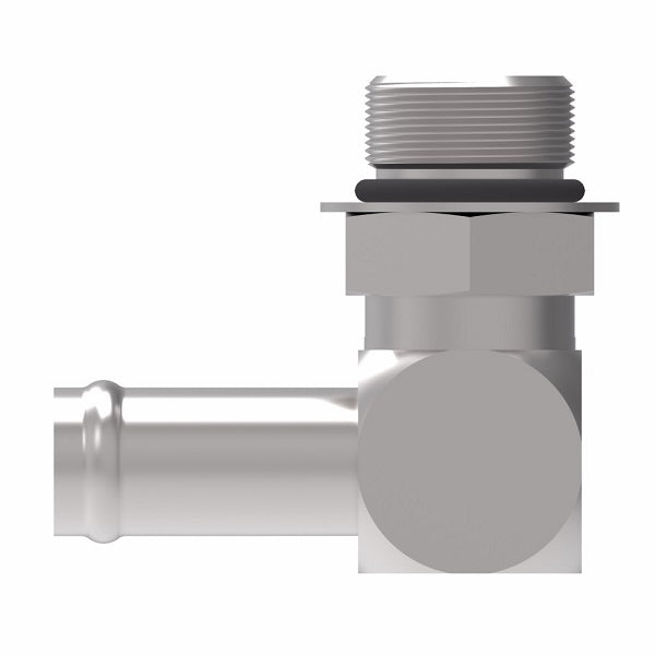 FF1167-1212S Aeroquip by Danfoss | SAE O-Ring Boss (ORB) (adj.)/Hose Connector 90° Elbow Adapter | -12 Male SAE O-Ring Boss x -12 Hose Connector | Steel