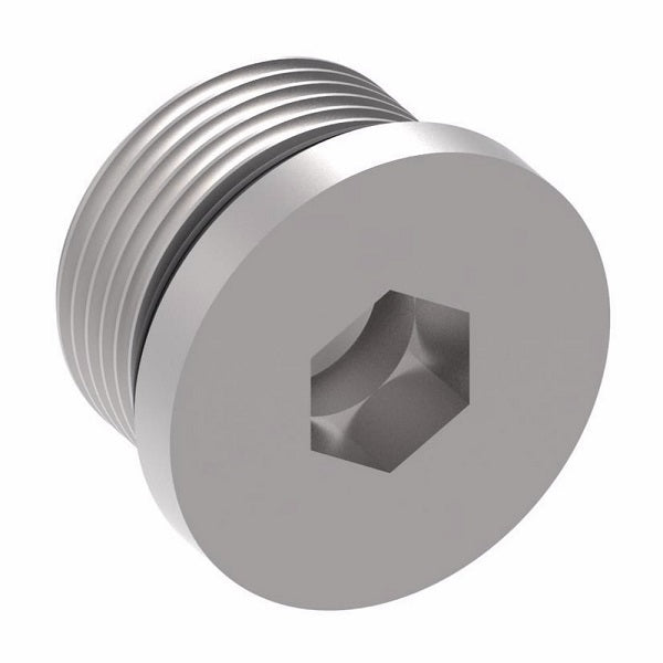 FF2138-14S Aeroquip by Danfoss | SAE Male O-Ring Boss (ORB) Plug Adapter (Hex Socket) | -14 Male SAE O-Ring Boss | Steel