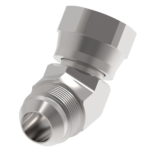 FF4174-0808S Aeroquip by Danfoss | SAE 45°/SAE 45° Swivel Adapter | 45° Elbow | -08 Male SAE 45° x -08 Female SAE 45° Swivel | Carbon Steel