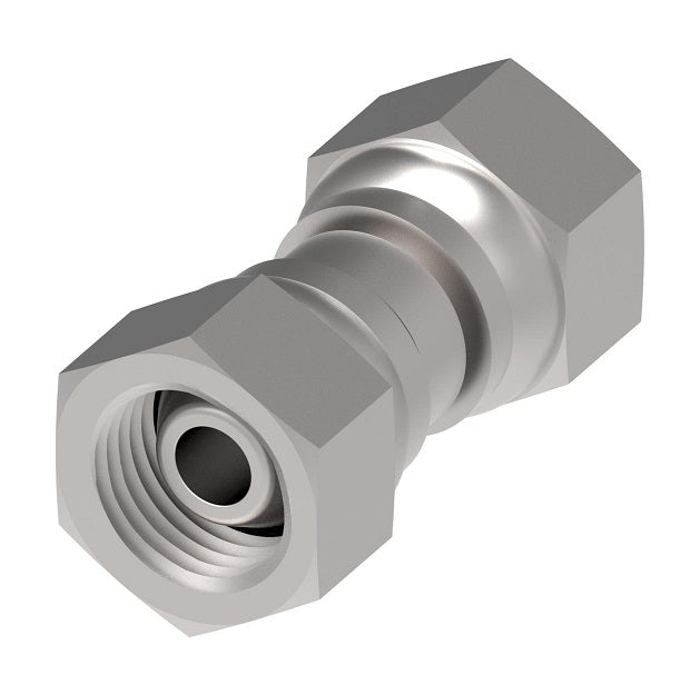 FF4283-0606S Aeroquip by Danfoss | BSPP/BSPP Female 60° Cone Adapter | -06 Female BSPP x -06 Female BSPP | Carbon Steel