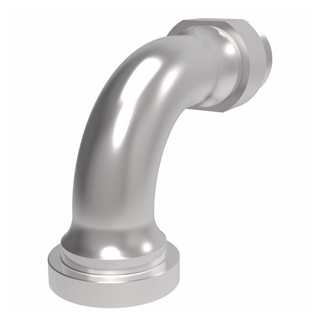 FF5946T1616S Aeroquip by Danfoss | ORS/Code 61 Split Flange 90° Elbow Adapter | -16 Male SAE O-Ring Face Seal x -16 Code 61 Split Flange | Steel
