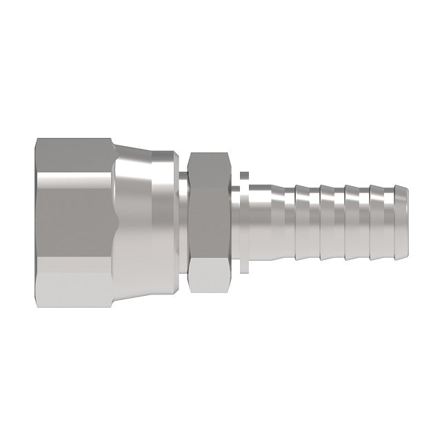 FJ6574-0808S Aeroquip by Danfoss | Crimp Nipple Fitting | -08 Female SAE 45° x -08 Hose Barb | Carbon Steel