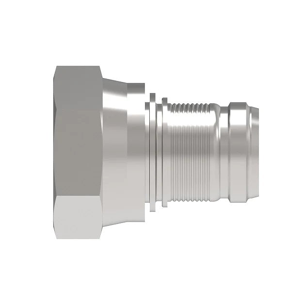 FJ8587-2020S Aeroquip by Danfoss | PTFE Hose Crimp Fitting | Nipple Assembly | -20 Female 37° JIC Swivel x -20 Hose Barb | Carbon Steel