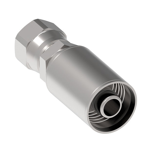 FJ9122-0808S Aeroquip by Danfoss | Field Crimp Hose Fitting | -08 Female 37° JIC Swivel x -08 Hose Barb | Carbon Steel