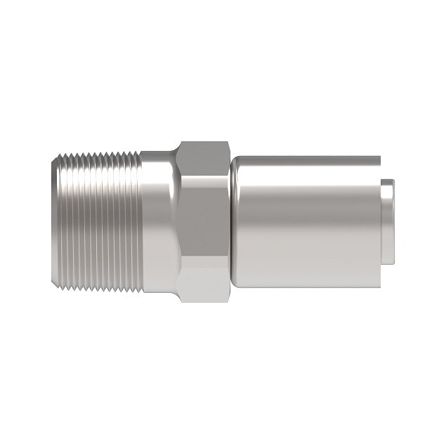 FJ9588-1616-341 Aeroquip by Danfoss | PTFE Hose Crimp Fitting | Complete Fitting | -16 Male Pipe x -16 Hose Barb | Stainless Steel