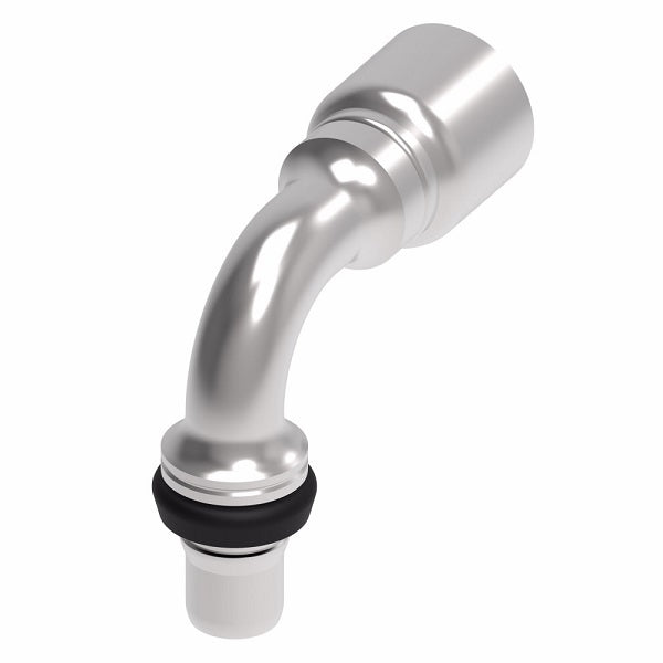 1G10MCB10 Aeroquip by Danfoss | Male STC (Snap to Connect) Hose End (MCB) 90° Elbow | OTC Crimp Fitting | -10 Male STC x -10 Hose Barb | Steel