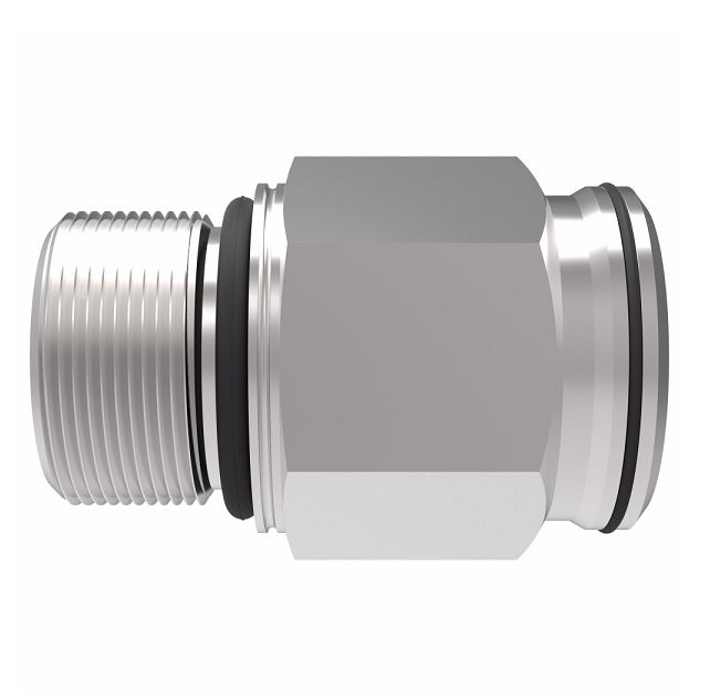 FF3061-1808S Aeroquip by Danfoss | Male ISO 6149 ORB (S-Series) to Female STC (Snap to Connect) Adapter (FF) | M18 Male Metric O-Ring Boss x -08 Female STC | Steel