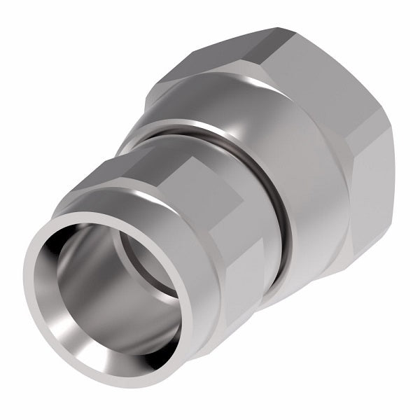 FF3236-0808S Aeroquip by Danfoss | Female ORS to Female STC (Snap to Connect) Adapter (FF) | -08 Female O-Ring Face Seal x -08 Female STC | Steel