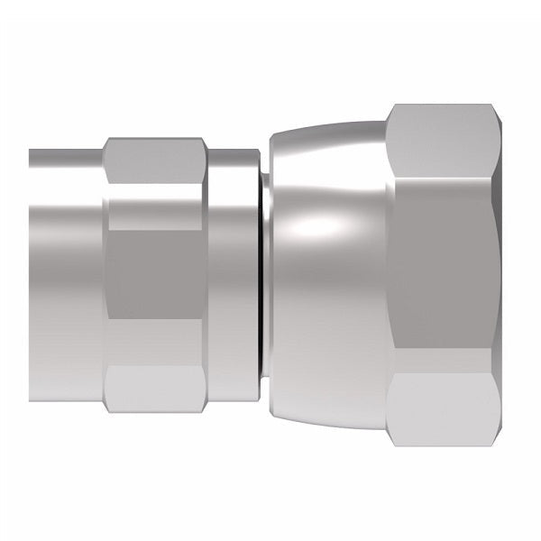 FF3236-0606S Aeroquip by Danfoss | Female ORS to Female STC (Snap to Connect) Adapter (FF) | -06 Female O-Ring Face Seal x -06 Female STC | Steel