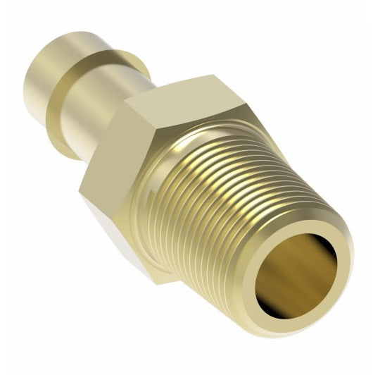 1068X4X1 by Danfoss | Mini-Barb Fitting | Male Connector | for 1/4" Tubing OD | 1/16" Male Pipe | Brass