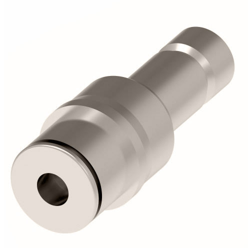 1109X8MX12M by Danfoss | Metric Push to Connect Adapter | Reducer | 8mm Tube OD x 12mm Tube OD | Nickel Plated Brass