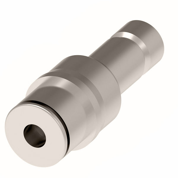 1109X2.5X4 by Danfoss | Push to Connect Adapter | Reducer | 5/32" Tube OD x 1/4" Tube Insert | Nickel Plated Brass