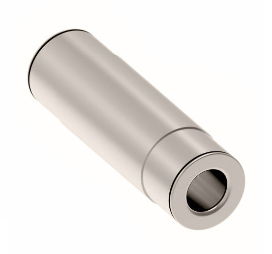 1162X2 by Danfoss | Push to Connect Adapter | Union | 1/8" Tube OD x 1/8" Tube OD | Nickel Plated Brass