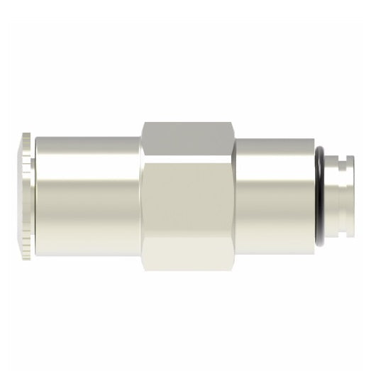 1168PX6X2 by Danfoss | Push to Connect Plus Adapter | Male Connector | 3/8" Tube OD x 1/8" Male Pipe | Nickel Plated Brass