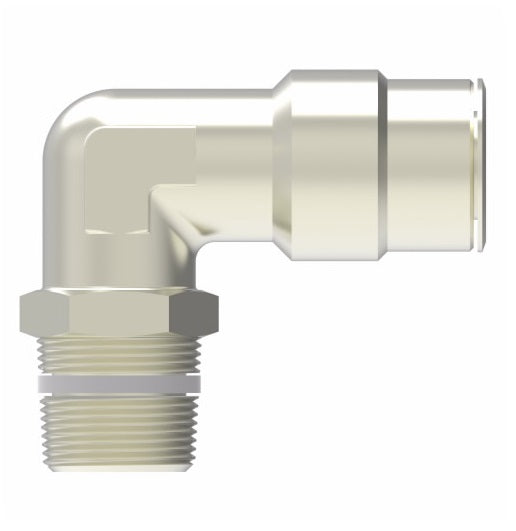 1169x6Mx4PT Aeroquip by Danfoss | -06 Universal BSPT/BSPP x 1/4" Thread Size | 90° Elbow | Brass