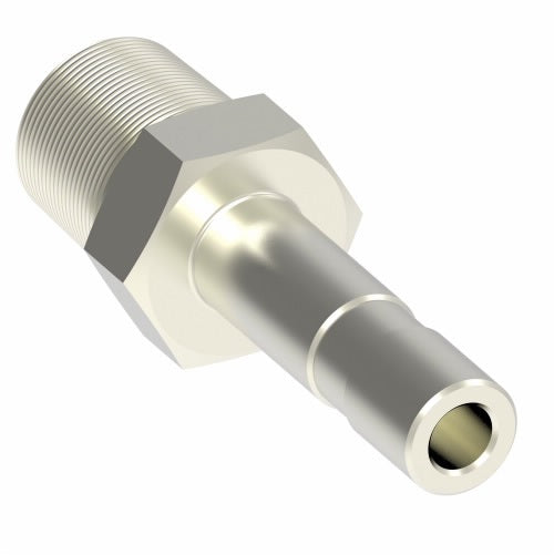 1180X2.5 by Danfoss | Push to Connect Adapter | Stem Adapter | 1/8" Male Pipe x 5/32" Tube Insert | Nickel Plated Brass