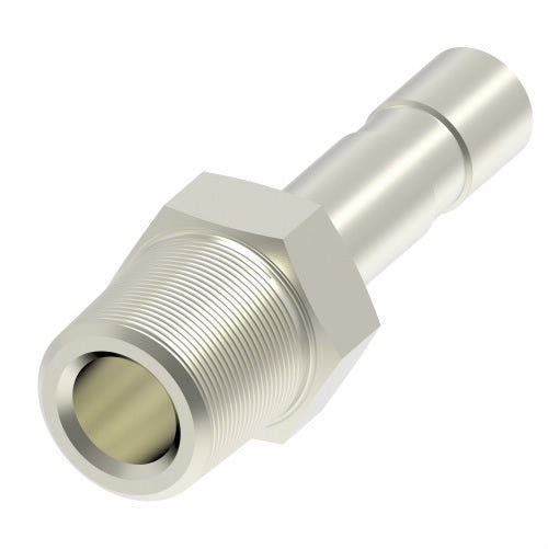 1180X4 by Danfoss | Push to Connect Adapter | Stem Adapter | 1/8" Male Pipe x 1/4" Tube Insert | Nickel Plated Brass