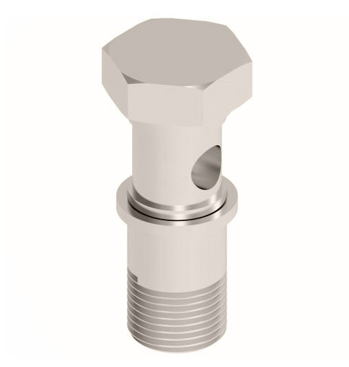 1184X1XA by Danfoss | Push to Connect Adapter | Stud Manifold | 10-32 Male UNF | Nickel Plated Brass