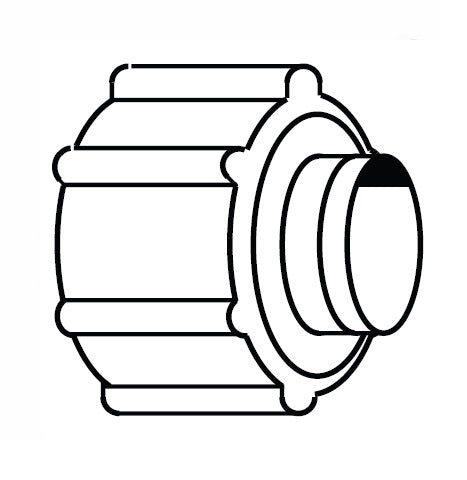 1261X6A by Danfoss | Polyline Flareless Adapter | Brass Nut/Plastic Sleeve Assembly | 3/8" Tube OD | Brass