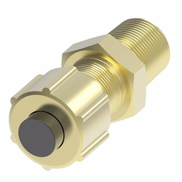 1268X6X2 by Danfoss | Polyline Flareless Adapter | Male Connector | 3/8" Tube OD x 1/8" Male NPTF | Brass