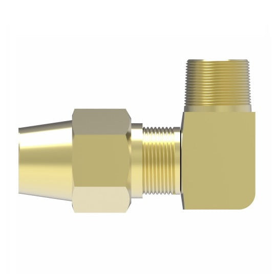 1369X6X2 by Danfoss | Air Brake Adapter for Copper Tubing | Male Connector 90° Elbow | 3/8" Tube OD x 1/8" Male Pipe | Brass