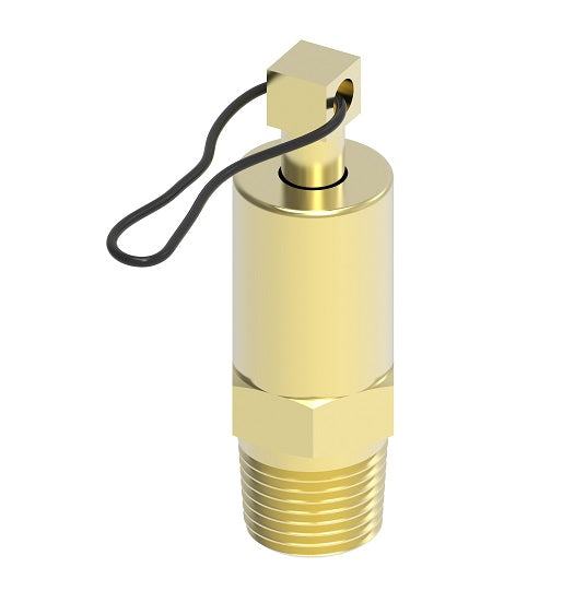 1421-60 by Danfoss | Drain Cock | Air Tank Drain Valve | 1/4" Male NPTF | 60" Cable Length | Brass