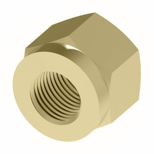 1461X4 by Danfoss | Air Brake Adapter for Nylon Tubing | Nut | 1/4" Tube OD | Brass