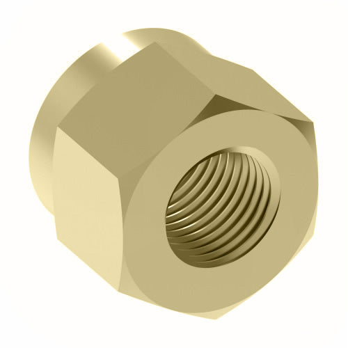 1461X6 by Danfoss | Air Brake Adapter for Nylon Tubing | Nut | 3/8" Tube OD | Brass
