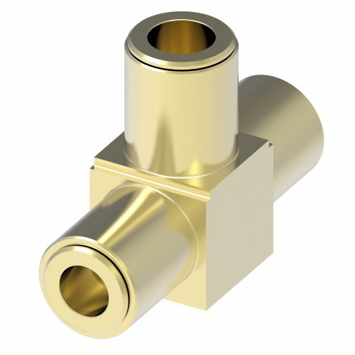1864X8 by Danfoss | Quick Connect Air Brake Adapter | Union Tee | 1/2" Tube OD x 1/2" Tube OD x 1/2" Tube OD | Brass