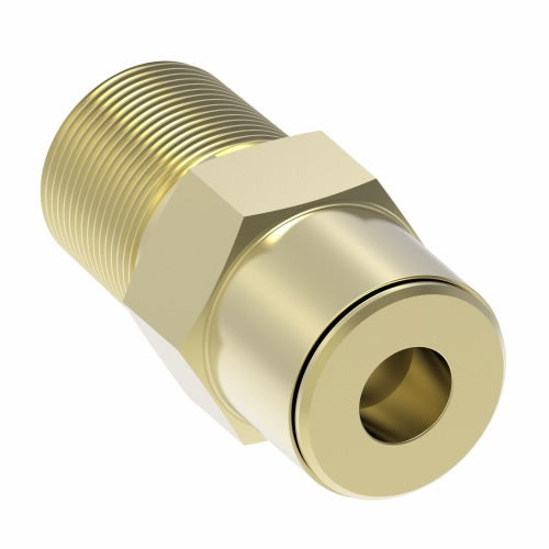 1868X2.5X1 by Danfoss | Quick Connect Air Brake Adapter | Male Connector | 5/32" Tube OD x 1/16" Male NPTF | Brass