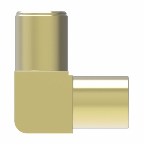 1870X6 by Danfoss | Quick Connect Air Brake Adapter | Female Connector 90° Elbow | 3/8" Tube OD x 1/4" Female NPTF | Brass