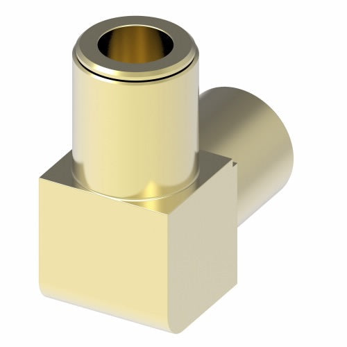 1870X6 by Danfoss | Quick Connect Air Brake Adapter | Female Connector 90° Elbow | 3/8" Tube OD x 1/4" Female NPTF | Brass