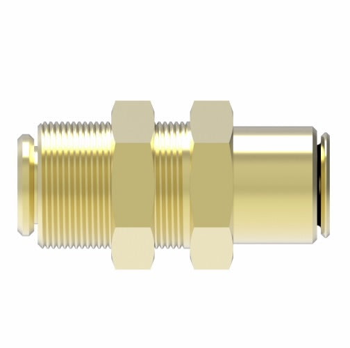 1874X8X8 by Danfoss | Quick Connect Air Brake Adapter | Bulkhead Union | 1/2" Tube OD x 1/2" Tube OD | Brass