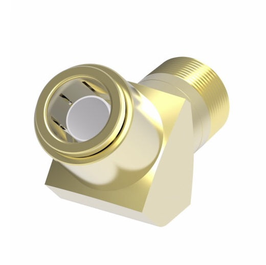 1880X10 by Danfoss | Quick Connect Air Brake Adapter | Male Connector 45° Elbow | 5/8" Tube OD x 1/2" Male NPTF | Brass