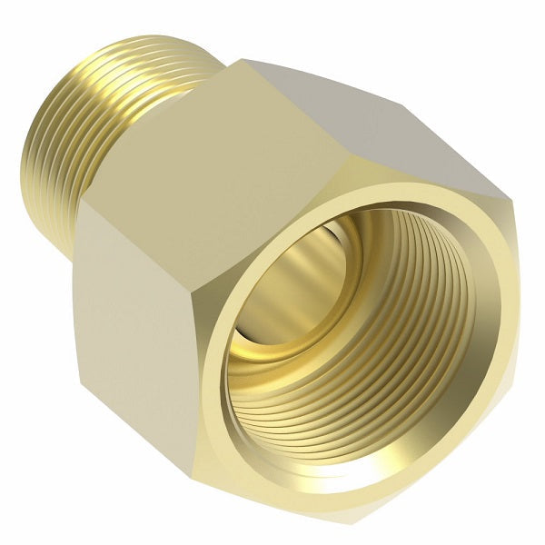 202X5-BG by Danfoss | Inverted Flare Male Connector | 1/8" Male NPTF x 5/16" Female SAE Inverted Flare | Brass | Back of 10