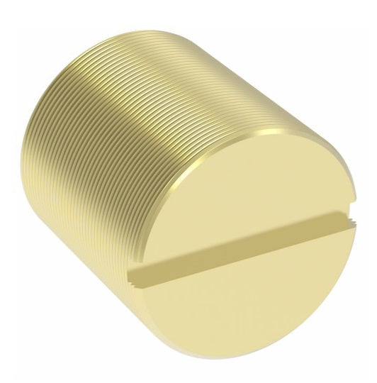3150X2 by Danfoss | Pipe Adapter | Slotted Plug | 1/8" Male NPTF (Short Thread) | Brass
