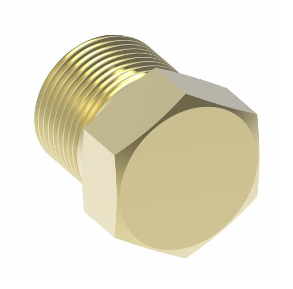 3152X4 by Danfoss | Pipe Adapter | Hex Head Plug | 1/4" Male NPTF (Short Thread) | Brass Pack of 10