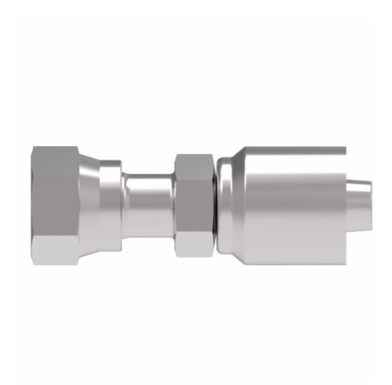 32706E-S66 Weatherhead by Danfoss | 327 'E' Series | Female ORS Crimp Fitting | -06 Female O-Ring Face Seal x -06 Hose Barb | Steel