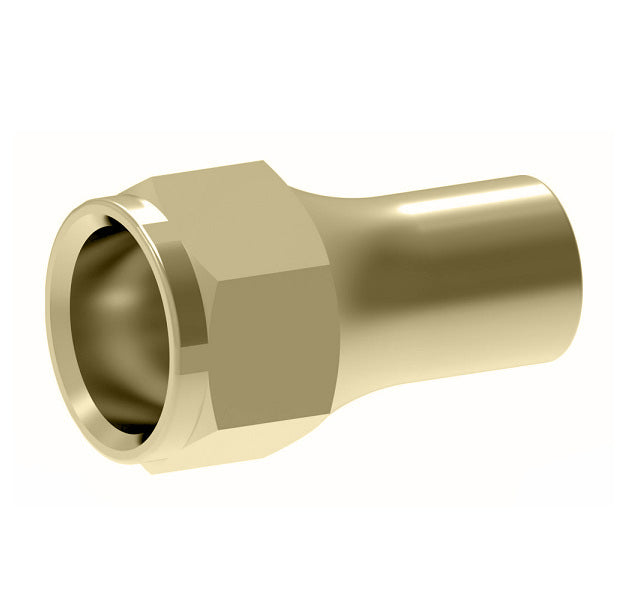 41X4 by Danfoss | SAE 45° Flare Long Nut | 1/4" Tube OD | Brass