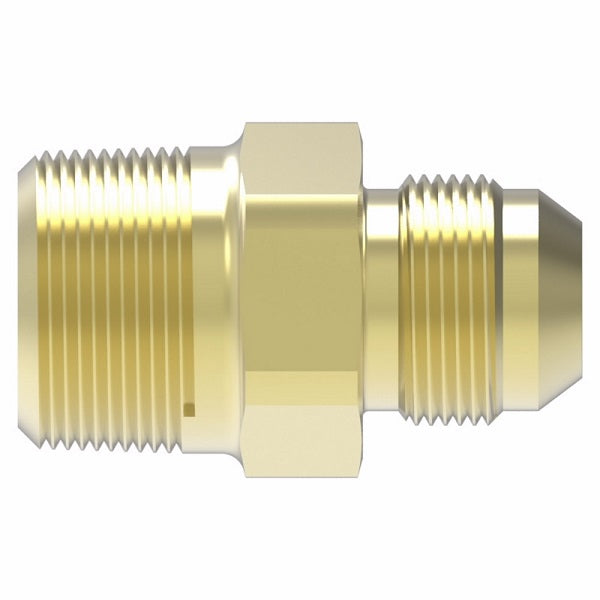 48X8X4 by Danfoss | Male Pipe/SAE 45° Flare Connector | 1/2" Male SAE 45° Flare x 1/4" Male NPTF | Brass