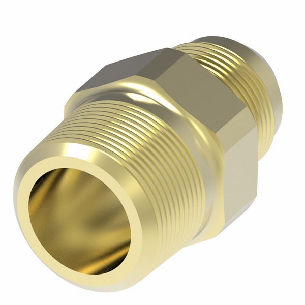 48X12 by Danfoss | Male Pipe/SAE 45° Flare Connector | 3/4" Male SAE 45° Flare x 1/2" Male NPTF | Brass
