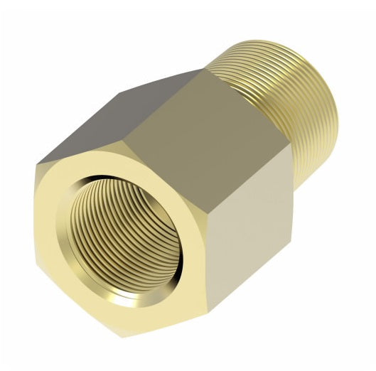 6200X4 by Danfoss | Threaded Sleeve Adapter | Male Connector | 1/4" Tube OD x 1/8" Male Pipe | Brass