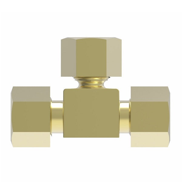 64X8 by Danfoss | Compression Fitting | Union Tee | 1/2" Tube OD | Brass