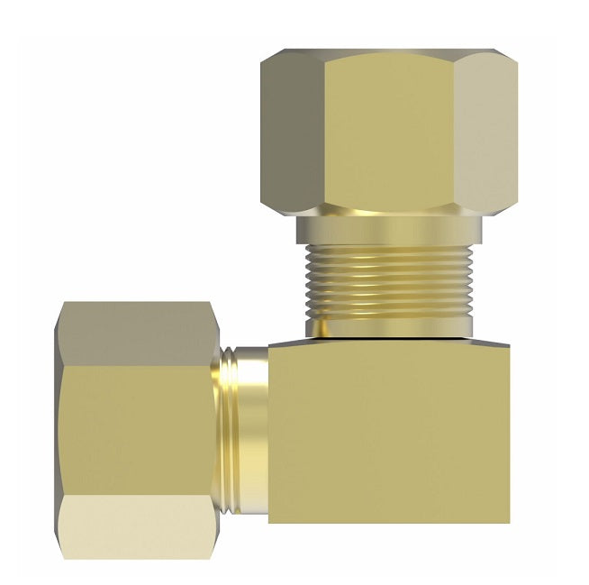 65X4 by Danfoss | Compression Fitting | Union 90° Elbow | 1/4" Tube OD | Brass